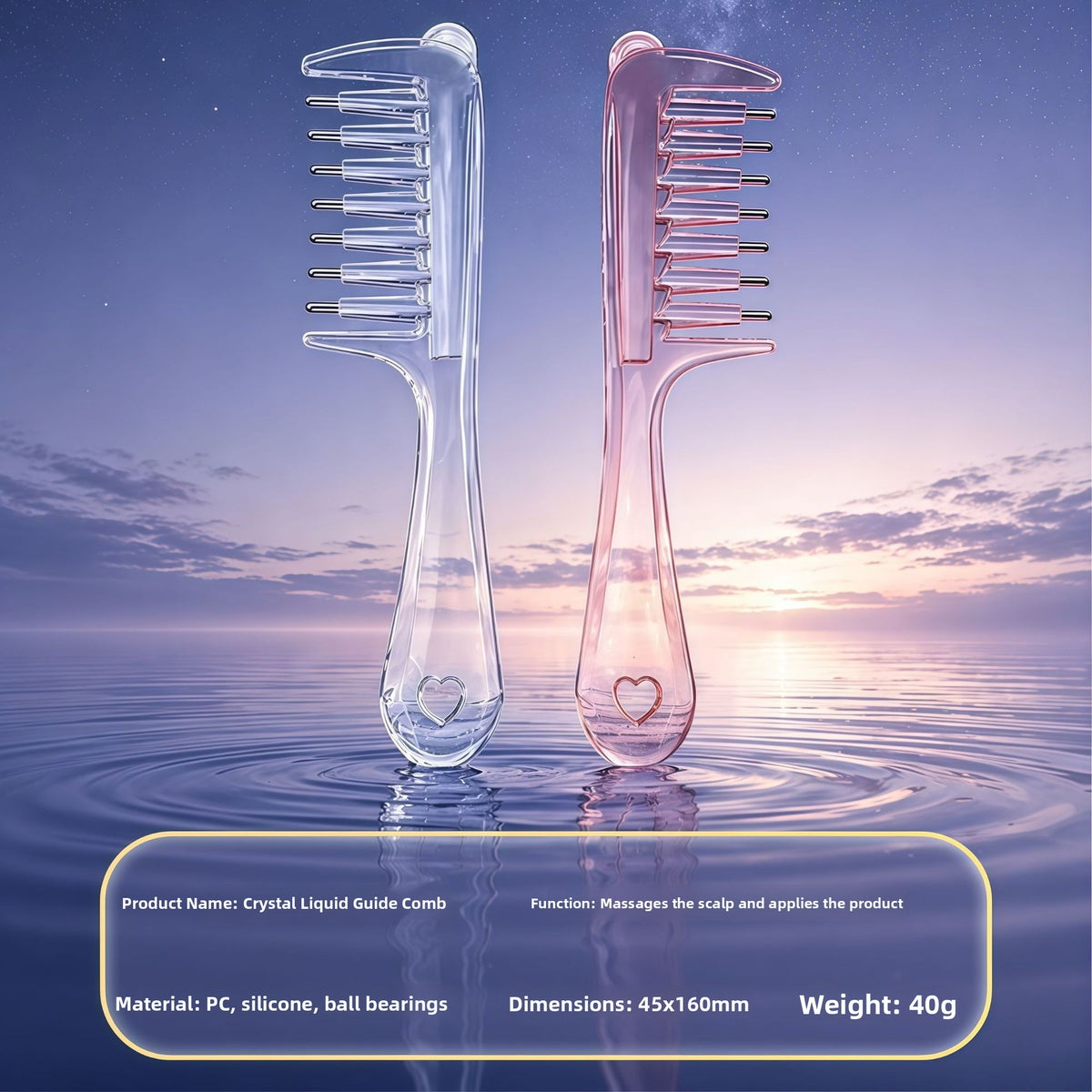 Red Light Electric Scalp Massager Comb with Essential Oil Applicator